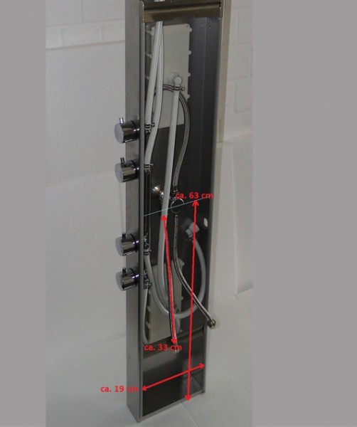 Duschpaneel Edelstahl wei&szlig; Duschsystem mit SEDAL-Thermostat Duschs&auml;ule 8815 – Bild 7