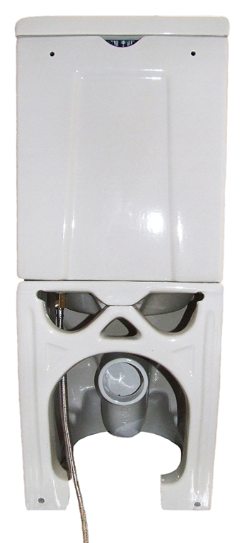Stand-WC mit Sp&uuml;lkasten CT1088 - Wasseranschluss unten - inkl. Soft-Close-Deckel – Bild 2