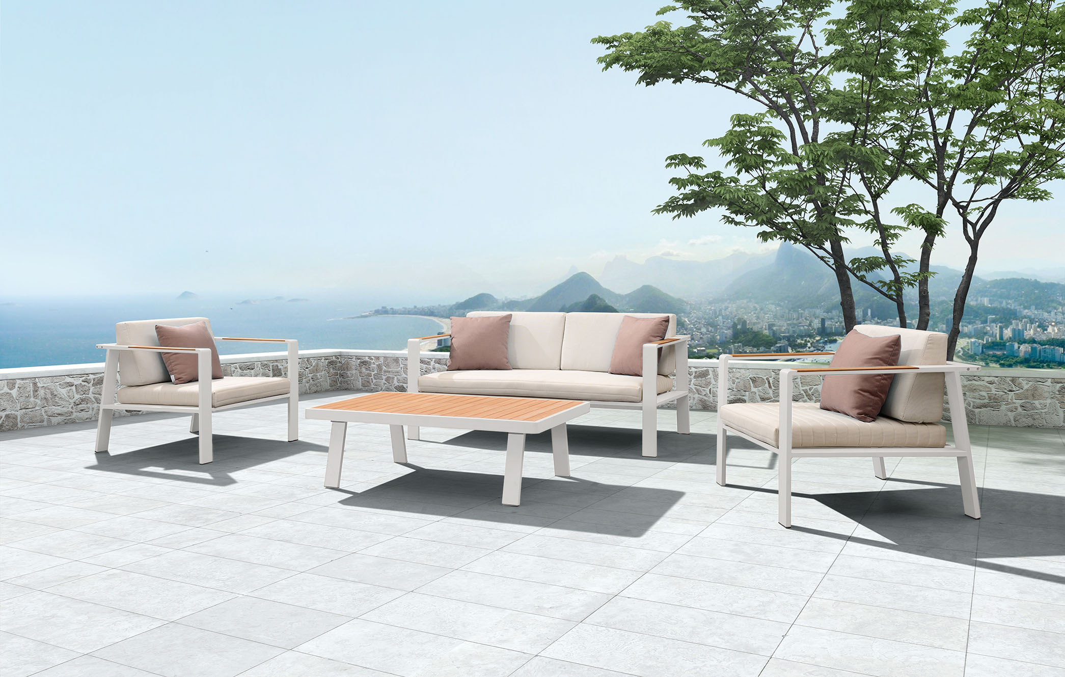 Bernstein Gartenmobel Set Gartenlounge Nofi 1x Zweier Sofa 2x