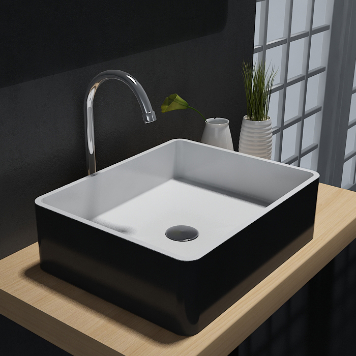 Design Waschtischarmatur Badarmatur NT3110B - Wasserhahn in Schwarz