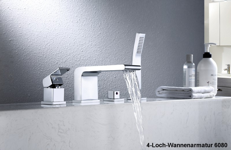 Freistehende Badewanne NADI Pro PLUS Acryl Wei&szlig; - 170 x 75 x 60 cm - Wannenarmatur 6080 w&auml;hlbar – Bild 7