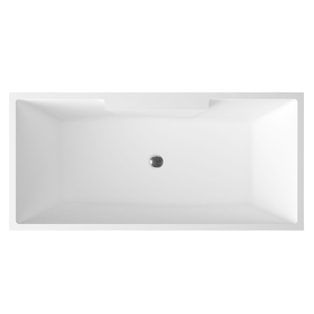 Freistehende Badewanne NADI Pro PLUS Acryl Wei&szlig; - 170 x 75 x 60 cm - Wannenarmatur 6080 w&auml;hlbar – Bild 4