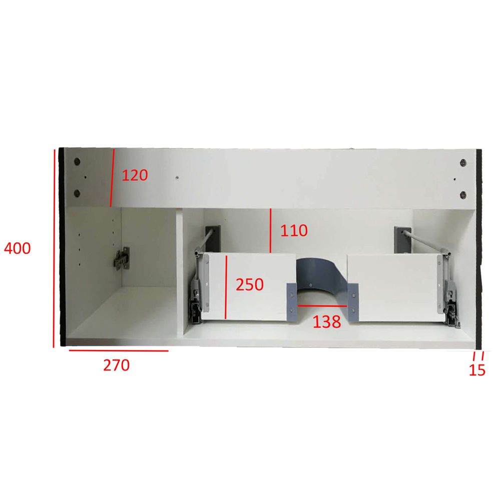 Badm&ouml;bel-Set DANA 1050 Wei&szlig; Holzstruktur - geschwungene Form – Bild 8