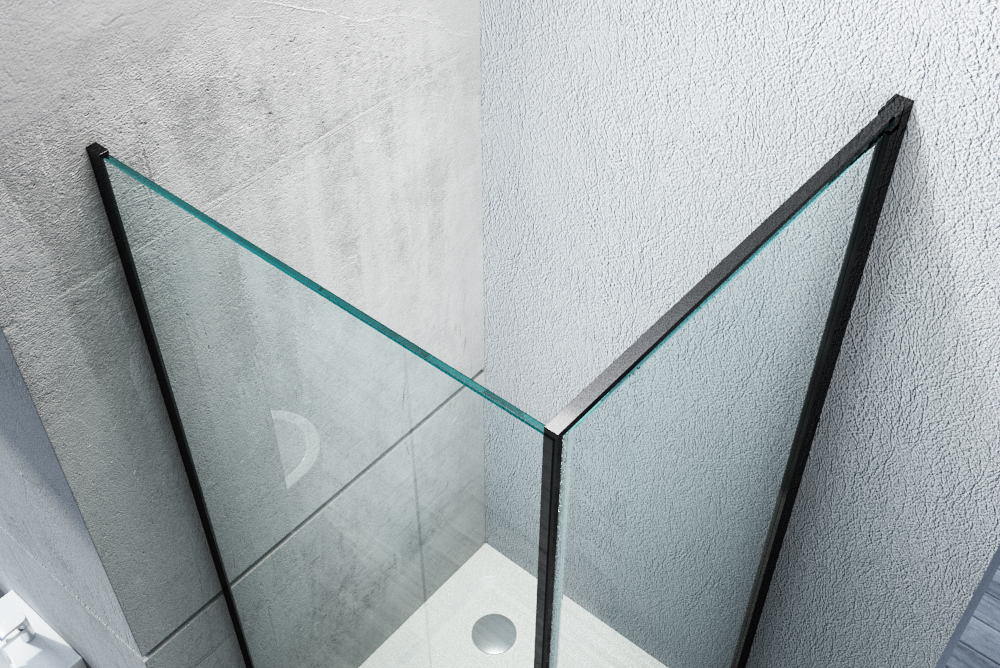 Duschkabine Eckdusche Nano 8mm Echtglas NT416 - Profilfarbe &amp; Breite w&auml;hlbar – Bild 7