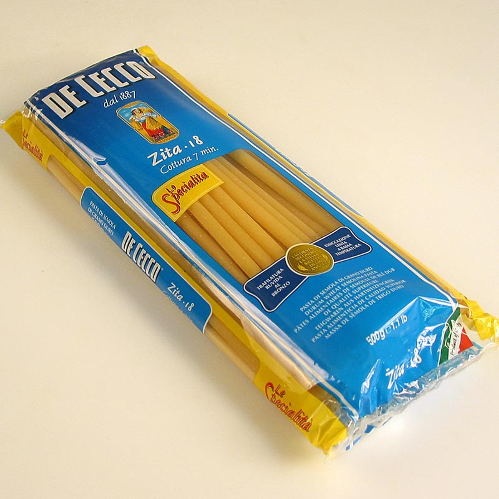 De Cecco Zita, Maccaroni, 4 (6)mm, 24cm lang, No.18, 12 kg, 24 x500g