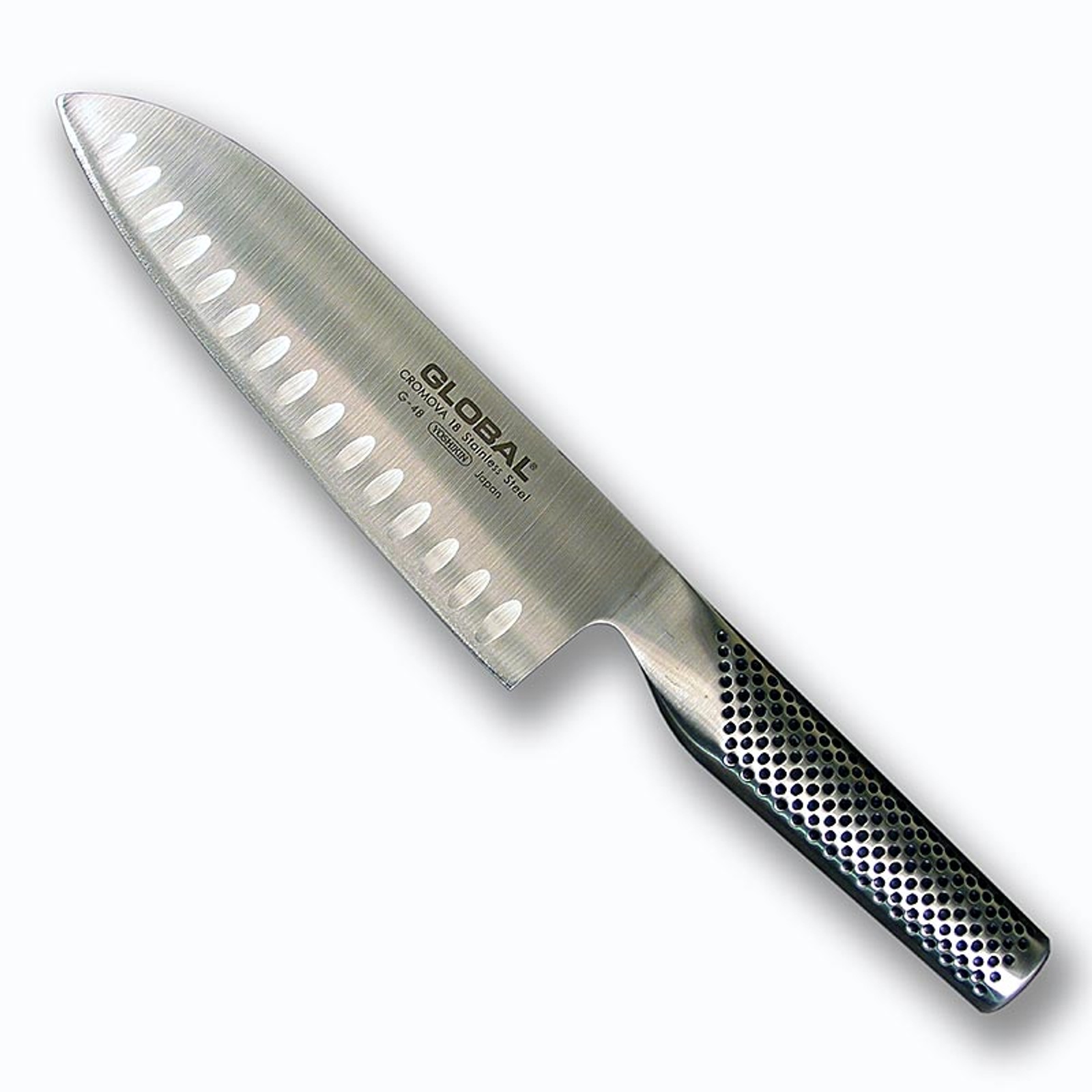Global G48 Santoku Messer für Gemüse, Fisch und Fleisch, AnithaftKlinge, 18cm, 1 St NON FOOD
