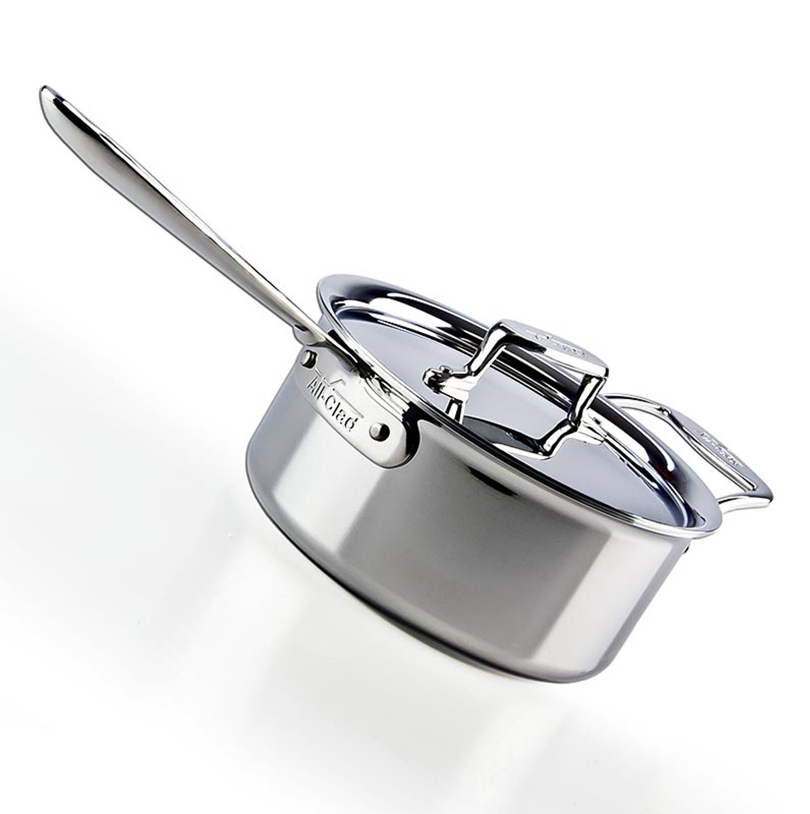 AllClad Stielkasserolle d5 Serie, mit Griff&Deckel Induktion, ø 20