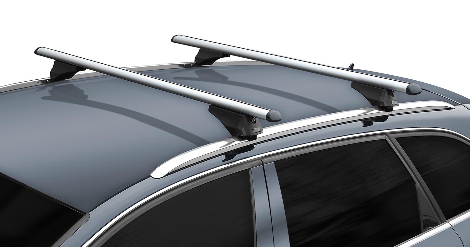 Alu Dachträger Tiger schwarz BMW X1 E84 2009-2015 für aufliegende Dachreling