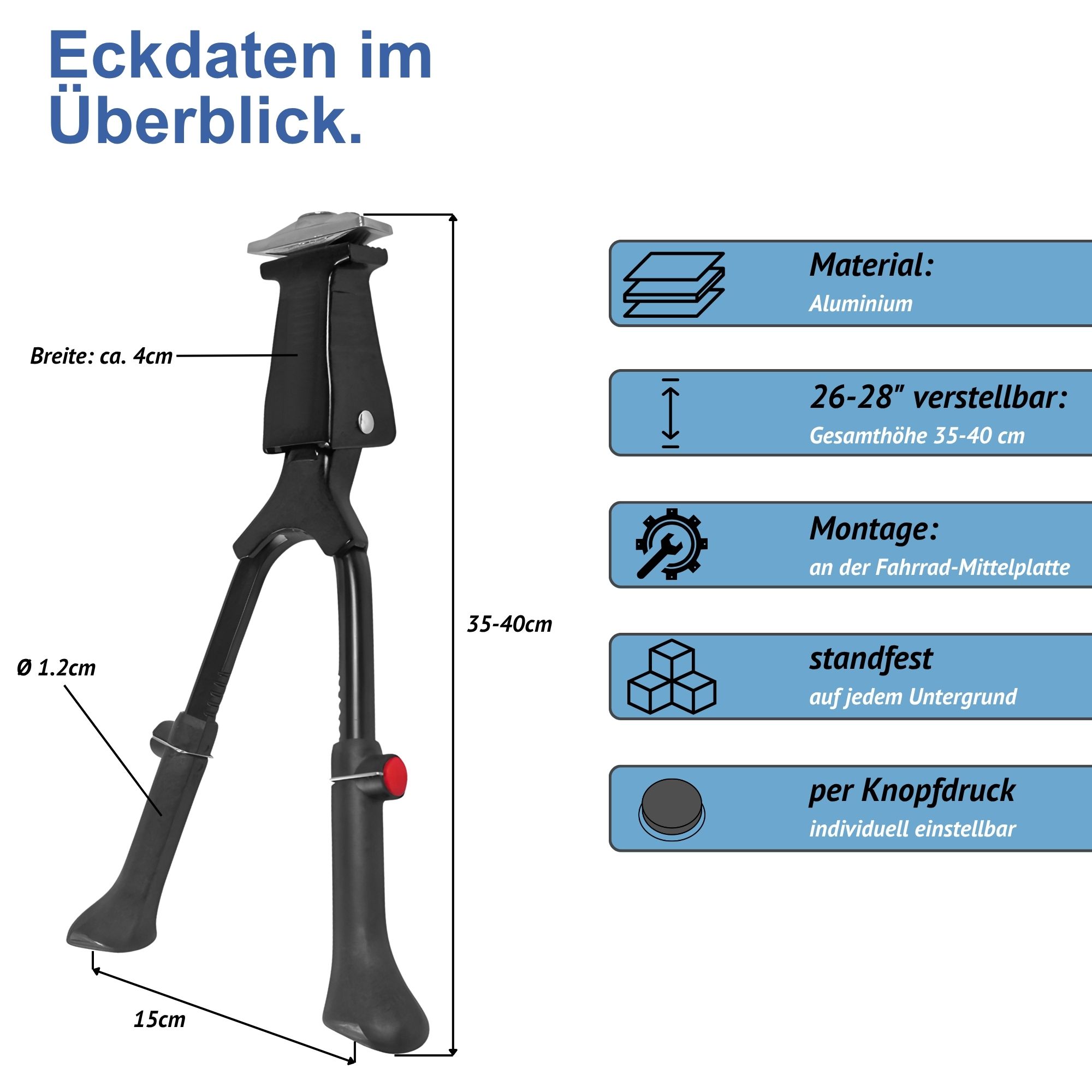 Zweibeinstnder 26 27 28 Zoll Fahrradstnder Doppelstnder Fahrrad Stnder  Alu | eBay