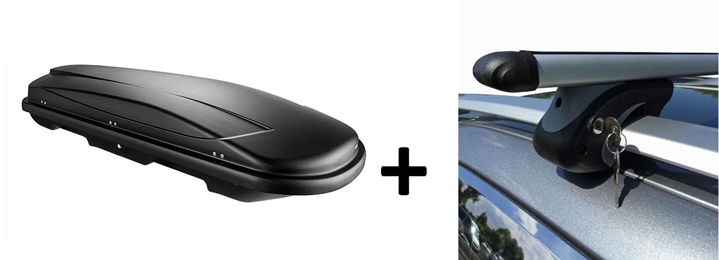 Dachbox 400 Liter Relingträger Alu für