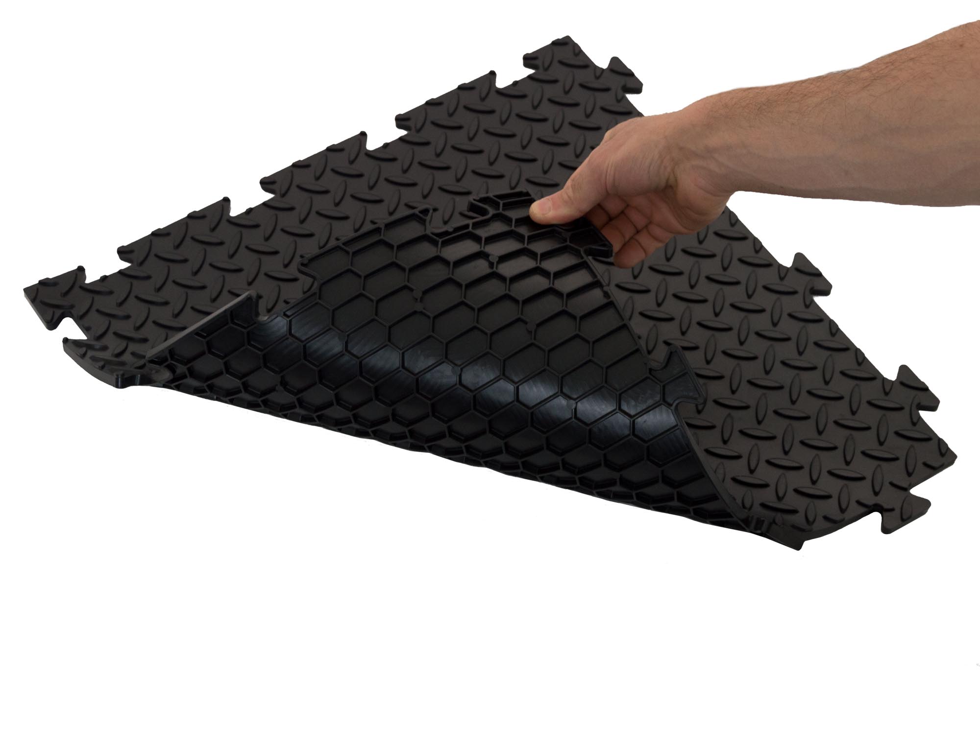 Gewerbeboden PVC Fliesen Raute 8mm Garagenboden Industrieboden Klick