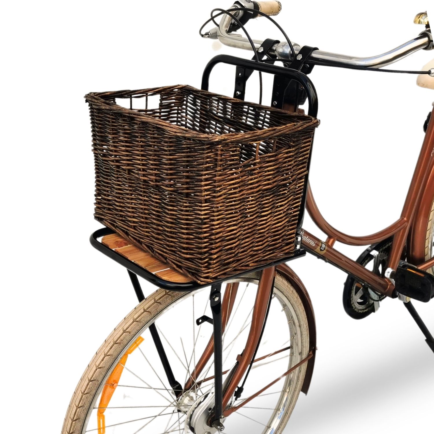 Frontgepcktrger Fahrrad Gepcktrger vorne Hollandrad + Fahrradkorb  Rattan | eBay.de