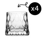 Pasabahce Leafy Whiskyglas 300 ml (10 oz) – 4er Set