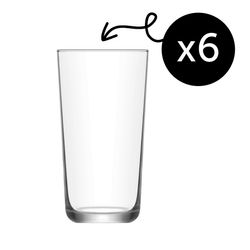 LAV Assos Longdrinkgläser – 490 ml (16 1/2 oz), 6er Set