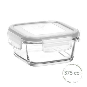 LAV Fresco Glasbehälter mit Deckel - 375 ml (12 3/4 oz), 1er Set