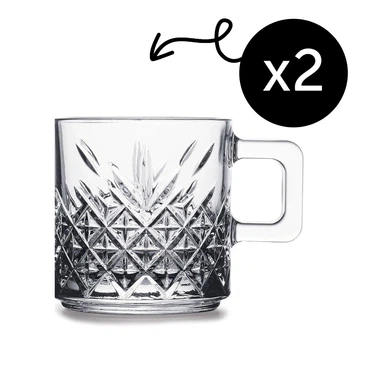 Pasabahce Timeless Mug mit Henkel - 2er Set