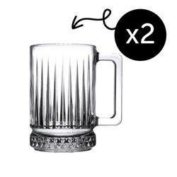 Pasabahce Elysia Mug mit Henkel - 2er Set