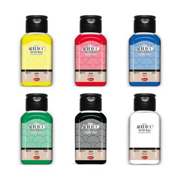 büst Artdeco Acrylfarben-Set 6x75 ml - Leuchtende Farben alt-