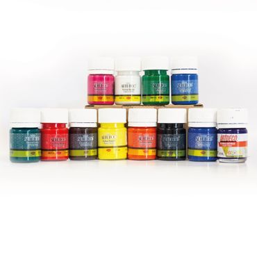 büst Artdeco Stoffmalfarben Set - 12x25 ml in verschiedenen Farben alt-