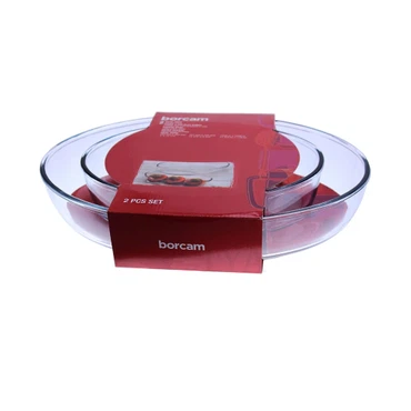 Pasabahce Borcam Ovales Ofenset Auflaufform - 2-tlg, 3200 ml und 1550 ml 