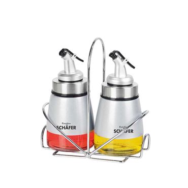 Schäfer Essig-/Öl-Menage – 3-teilig, Farbe: Silber