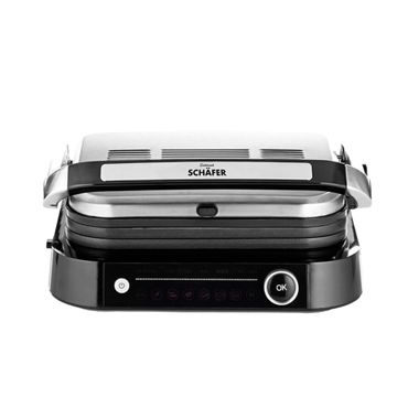 Kontaktgrill mit 7 Funktions LED-Display 30x25cm Grillfläche, Farbe: Schwarz
