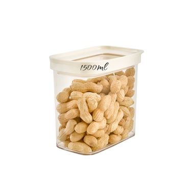 Michelino Hannah Aufbewahrungsdose – Weiß, in 1500 ml, 2100 ml und 2700 ml, Volumen: 1500ml