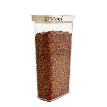 Michelino Hannah Aufbewahrungsdose – Weiß, in 1500 ml, 2100 ml und 2700 ml, Volumen: 2700ml