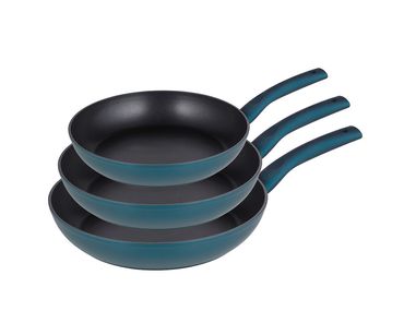 Michelino Nora 3-tlg. Bratpfannen-Set – 20, 24 und 28 cm, Farbe: Petrol