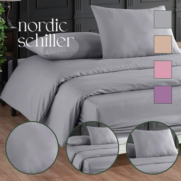 Nordic Schiller Bettwäsche-Set – 100% Baumwolle - Doppelperson