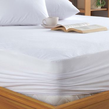 Nordic Schiller Wasserdichte Fitted Matratzenauflage aus Baumwolle, Farbe: Weiß