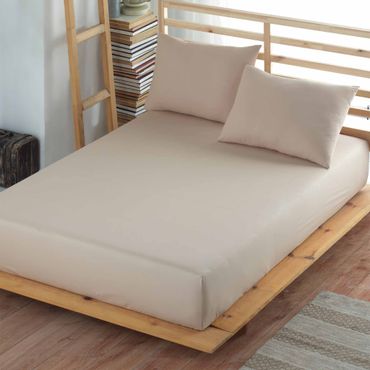 Nordic Schiller Ranforce Baumwoll-Spannbettlaken, Farbe: Braun