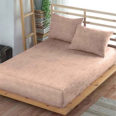 Nordic Schiller Baumwoll-Polyester Spannbettlaken, Farbe: Braun