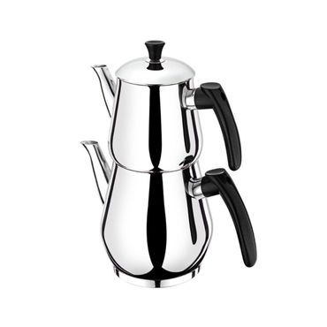 Hoffmanns Teekannenset Küre Silber-Schwarz, Volumen: 1L + 1.8L