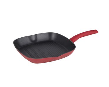 Michelino Nora Grillpfanne 28x28cm, 24x24 cm, Farbe: Rot