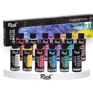 RICH MASTERMIX Acrylfarben-Set 12 Farben - 60 ml alt-
