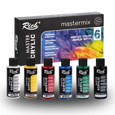 RICH MASTERMIX Acrylfarben-Set 6 Farben - 60 ml alt-