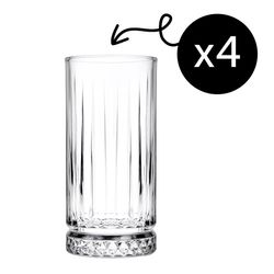 Pasabahce Elysia Longdrinkglas 365 ml (12 1/4 oz) - 4-teiliges Set