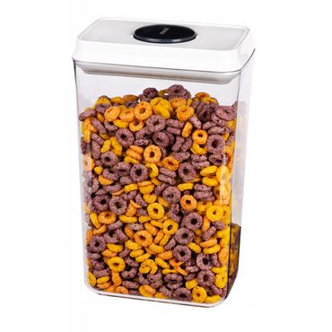 CRALEX Nesta rechteckige Lebensmittelbehälter, (1,4 I ml / 2,2 l / 2,9 l), Volumen: 2900ml, Farbe: Weiß