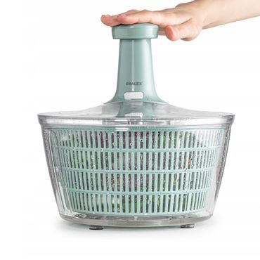 CRALEX Verdera Salatschleuder, 5 Liter, Farbe: Grün