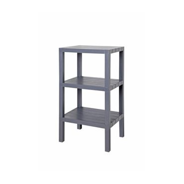 Michelino Kunststoff-Regal in Holzoptik Grau