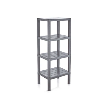 Michelino Kunststoff-Regal in Holzoptik Grau