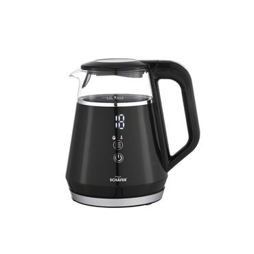Schäfer Glaswasserkocher Schwarz – 1,0L, Volumen: 1.0L