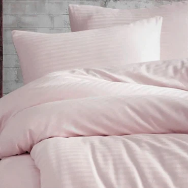 Nordic Schiller Einzelbettbezug-Set mit gestreiften elastischen Laken - 160x220 cm, Knitterresistent