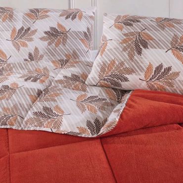 Nordic Schiller Wellsoft 4-Jahreszeiten Doppelseitige Bettdecke - Ziegelrot, Maße (Breite x Länge): 155 cm x 215 cm