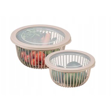 CRALEX STRATO Satz von 2 Schalen mit Deckel (2L und 3L)