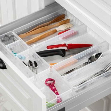 CRALEX Nero Schubladenblock Organizer 10er Set transparent, Farbe: TRANSPARENT