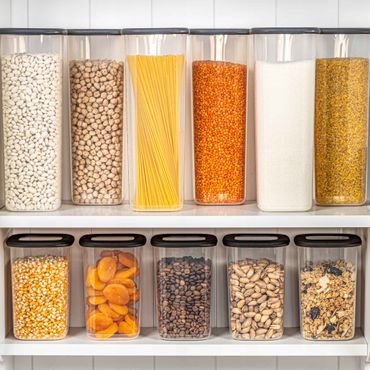 CRALEX Tosca Quadratische Lebensmittelbehälter 12pcs (6x2.0Lt+6x1.2Lt) Antra, Farbe: Anthrazit