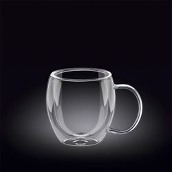 Wilmax doppelwandiger Glasbecher, 250 ml