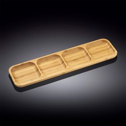 Wilmax Bambus Servierplatte mit Fächern, 43 x 11,5 cm